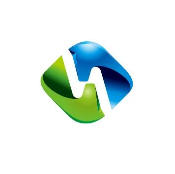 进博会参展标识，蓝色展台背景，国际展览标识，专业商务环境